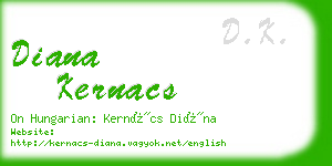 diana kernacs business card